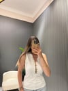 BEYAZ DÜĞME DETAYLI BLUZ 