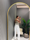 BEYAZ GOLD DÜĞMELİ PALAZZO PANTOLON 