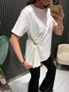 BEYAZ GOLD TOKALI T-SHİRT