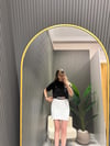 BEYAZ KEMERLİ KOT ETEK