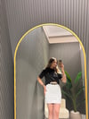 BEYAZ KEMERLİ KOT ETEK