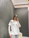 BEYAZ KOLALRI DANTELLİ BLUZ 