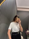 BEYAZ KOLLARI DANTELLİ T-SHİRT