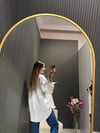 BEYAZ MODAL ÇİZGİLİ GÖMLEK 