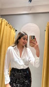 BEYAZ SATEN GÖMLEK 