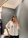 BEYAZ TRANSPARAN GÖMLEK
