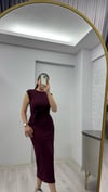 BORDO BAĞLAMALI ELBİSE