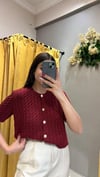 BORDO DÜĞMELİ HIRKA