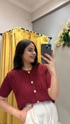 BORDO DÜĞMELİ HIRKA