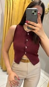 BORDO DÜĞMELİ YELEK