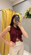 BORDO DÜĞMELİ YELEK