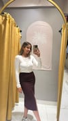BORDO ÖNÜ YIRTMAÇLI ETEK 