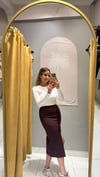 BORDO ÖNÜ YIRTMAÇLI ETEK 