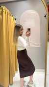 BORDO ÖNÜ YIRTMAÇLI ETEK 
