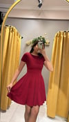 BORDO PİLELİ ELBİSE