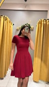 BORDO PİLELİ ELBİSE