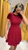 BORDO PİLELİ ELBİSE