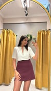 BORDO ŞORT ETEK