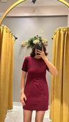BORDO TRİKO ELBİSE