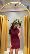 BORDO TRİKO ELBİSE
