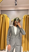 ÇİZGİLİ GRİ BLAZER CEKET