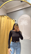 DAMLA AKSESUARLI KAHVE BLUZ
