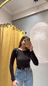 DAMLA AKSESUARLI KAHVE BLUZ