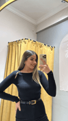 DAMLA AKSESUARLI SİYAH BLUZ 