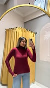 DİLVİN BORDO BOĞAZLI TRİKO