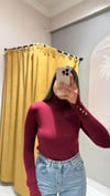 DİLVİN BORDO BOĞAZLI TRİKO