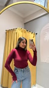 DİLVİN BORDO BOĞAZLI TRİKO