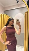 DİLVİN BORDO ELBİSE
