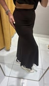 DİLVİN POLİAMİD KALEM ETEK KAHVE 