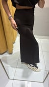 DİLVİN POLİAMİD KALEM ETEK KAHVE 