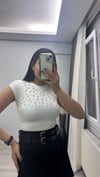 DLVN BEYAZ TAŞLI CROP 