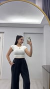 DLVN MODAL CROP BEYAZ