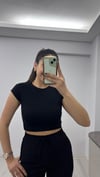 DLVN MODAL CROP SİYAH
