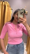 DLVN PEMBE DÜĞMELİ TRİKO 
