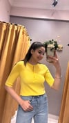DLVN SARI DÜĞMELİ TRİKO 
