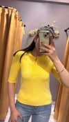 DLVN SARI DÜĞMELİ TRİKO 