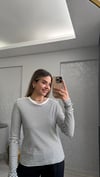 DÜĞMELİ ÇİZGİLİ BLUZ 