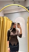 DÜĞMELİ TRİKO KAHVE 