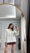EKRU İŞLEMELİ GÖMLEK