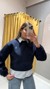 GÖMLEK DETAYLI SWEAT 