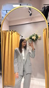 GRİ ÇİZGİLİ BLAZER CEKET 