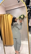 GRİ ÇİZGİLİ BLAZER CEKET 