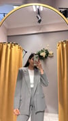 GRİ ÇİZGİLİ BLAZER CEKET 