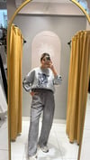 GRİ LASTİKLİ KADİFE PANTOLON 