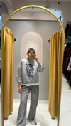 GRİ LASTİKLİ KADİFE PANTOLON 