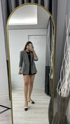 GRİ SIRT DETAYLI BLAZER CEKET